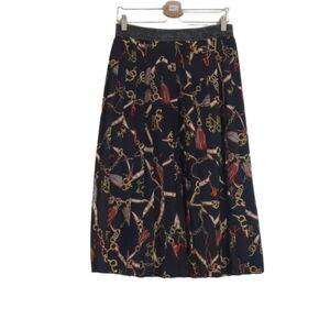 Elegant Chain Pattern A-Line Skirt By Tuzzi Made In Germany Size 38 Vintage